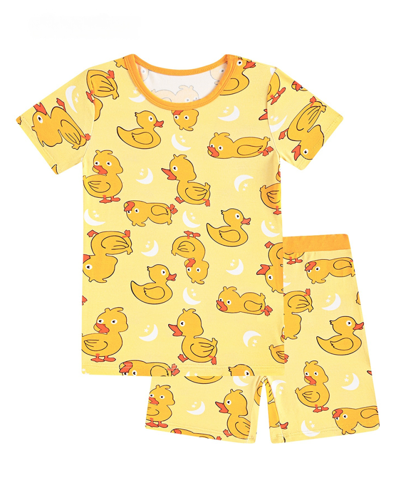 Bamboo Kids Pajama Set Moonlight Duckie