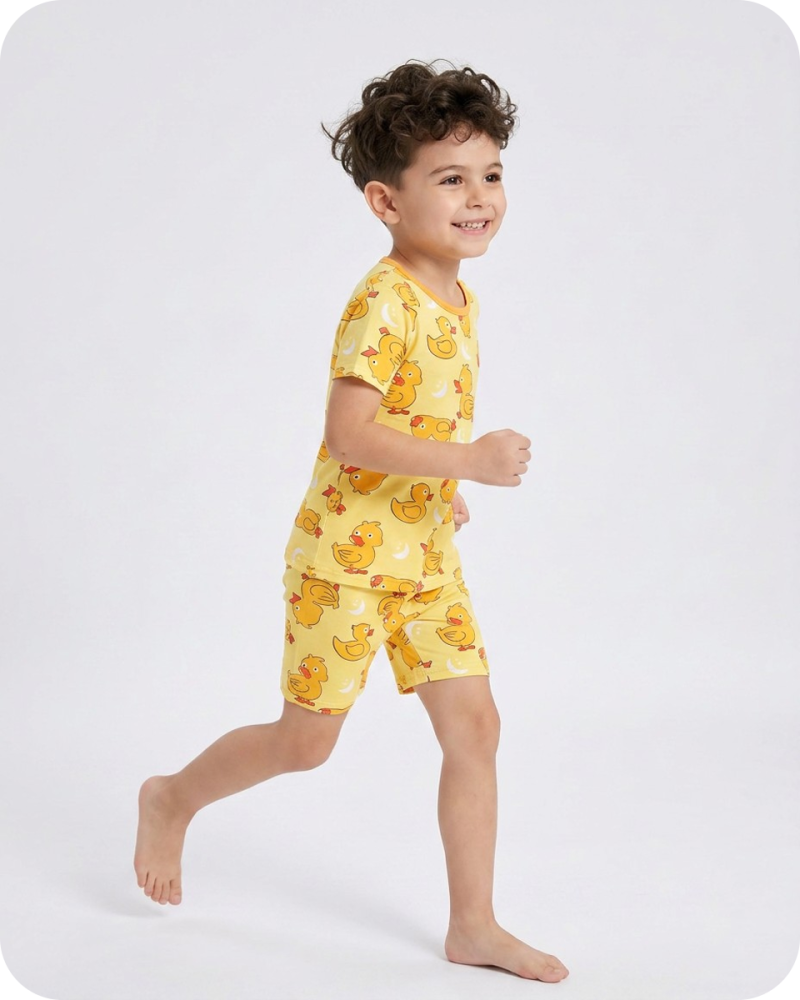 Bamboo Kids Pajama Set Moonlight Duckie
