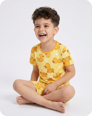 Bamboo Kids Pajama Set Moonlight Duckie