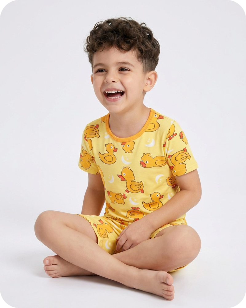 Bamboo Kids Pajama Set Moonlight Duckie