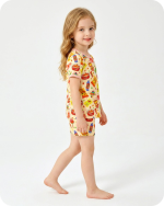 Bamboo Kids Shorties Snack Attack Yellow