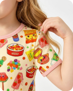 Bamboo Kids Shorties Snack Attack Yellow
