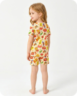 Bamboo Kids Shorties Snack Attack Yellow