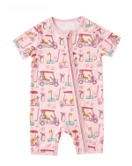 Bamboo Onesie Baby in Tee Time Blossom Pink