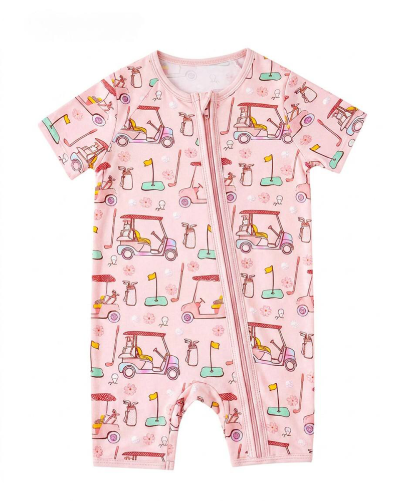 Bamboo Onesie Baby in Tee Time Blossom Pink