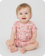 Bamboo Onesie Baby in Tee Time Blossom Pink