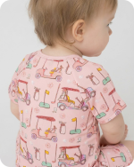 Bamboo Onesie Baby in Tee Time Blossom Pink