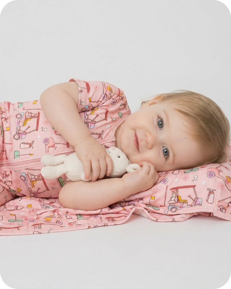 Bamboo Onesie Baby in Tee Time Blossom Pink