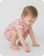 Bamboo Onesie Baby in Tee Time Blossom Pink