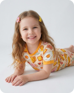 Bamboo PJs for Kids in Breakfast Bliss