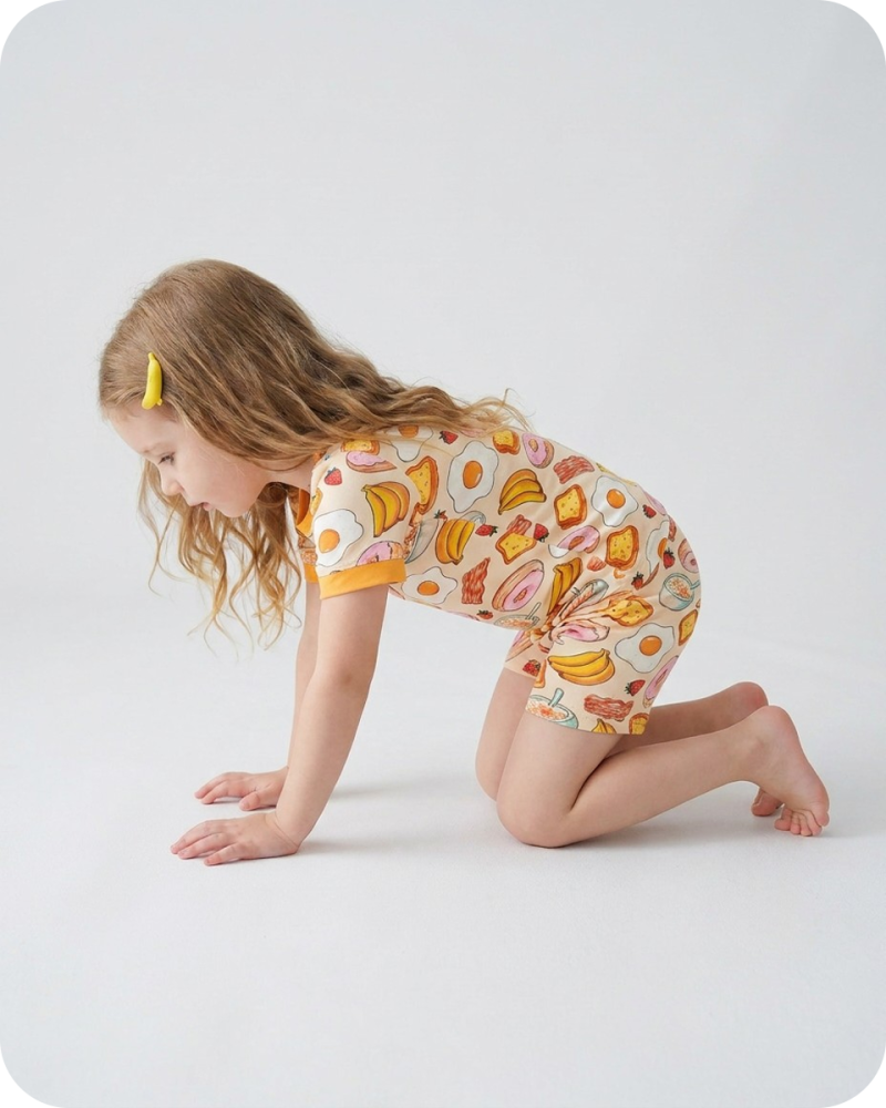 Bamboo PJs for Kids in Breakfast Bliss