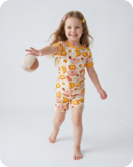 Bamboo PJs for Kids in Breakfast Bliss