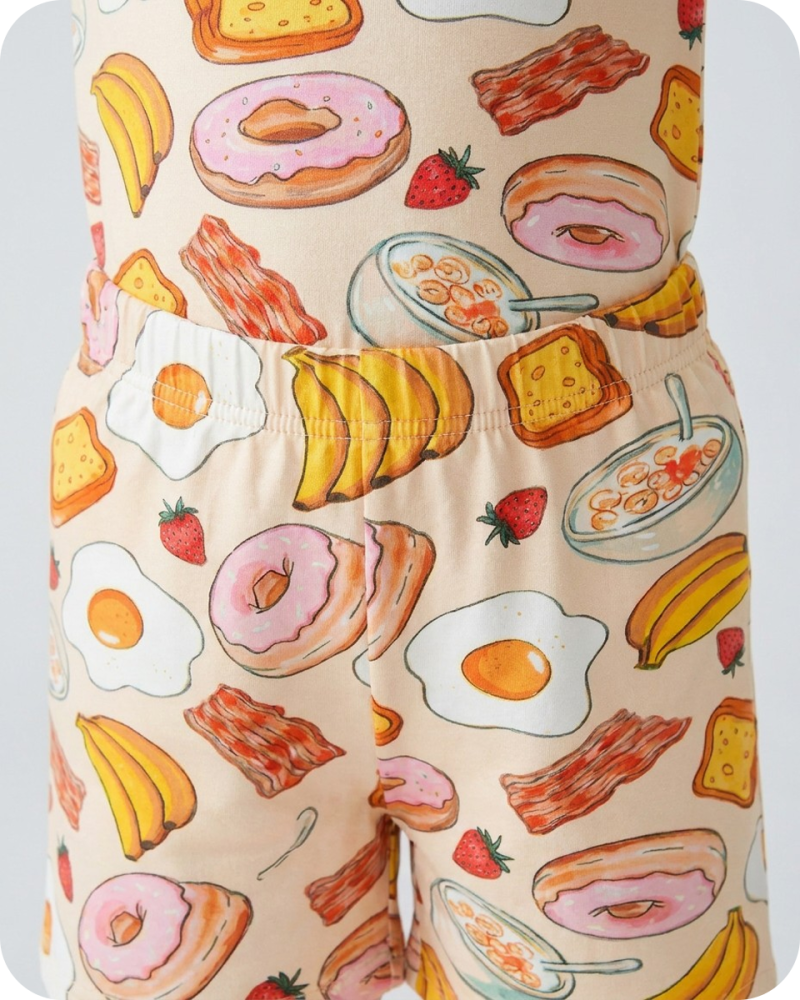 Bamboo PJs for Kids in Breakfast Bliss
