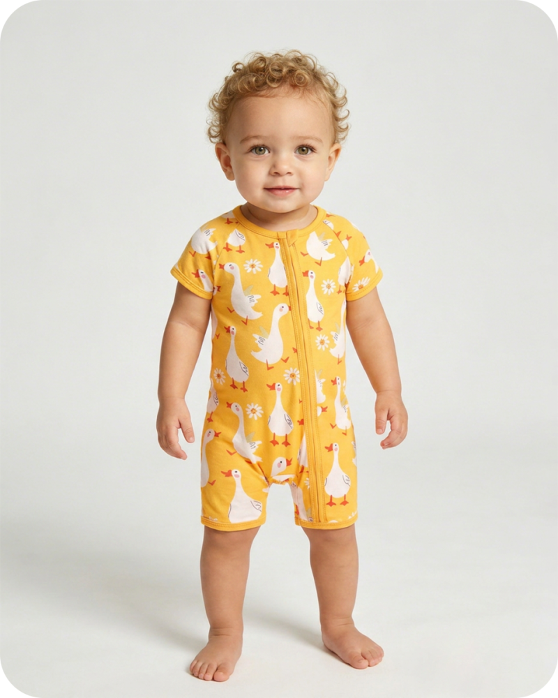 Goose & Daisy Bamboo Baby Summer Romper