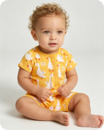 Goose & Daisy Bamboo Baby Summer Romper