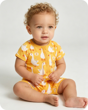 Goose & Daisy Bamboo Baby Summer Romper