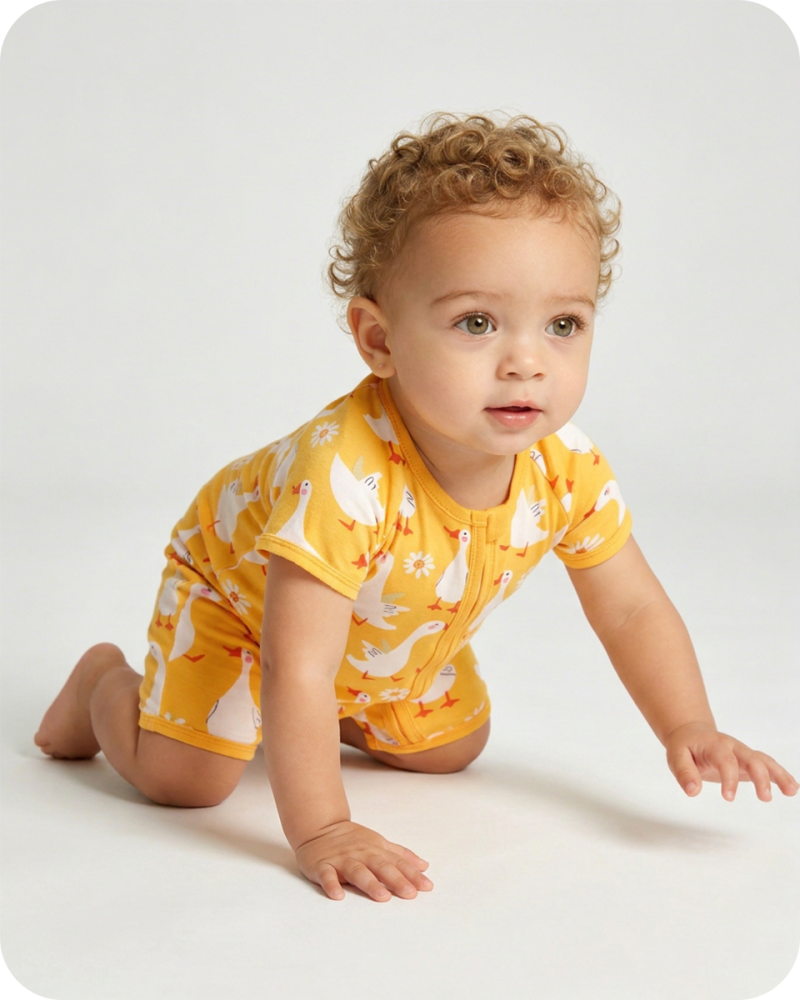 Goose & Daisy Bamboo Baby Summer Romper