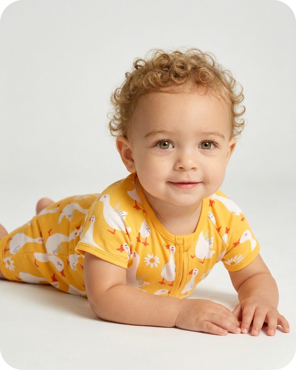 Goose & Daisy Bamboo Baby Summer Romper