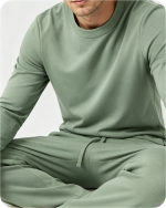 Men's Bamboo Pajama Pants Solid Green