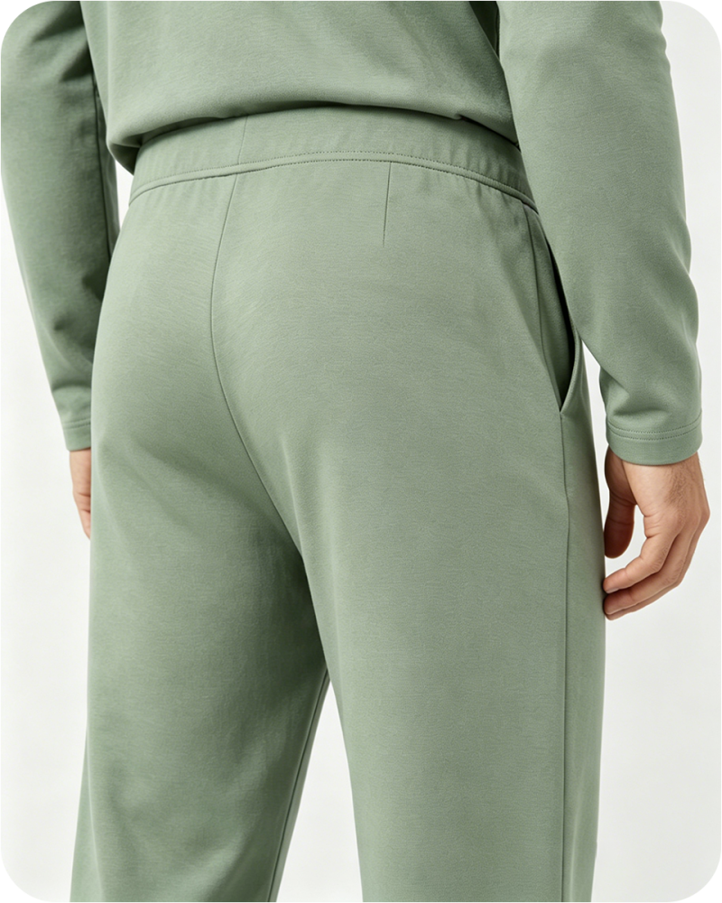 Men's Bamboo Pajama Pants Solid Green