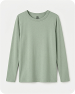 Men's Bamboo Pajama Top Solid Green