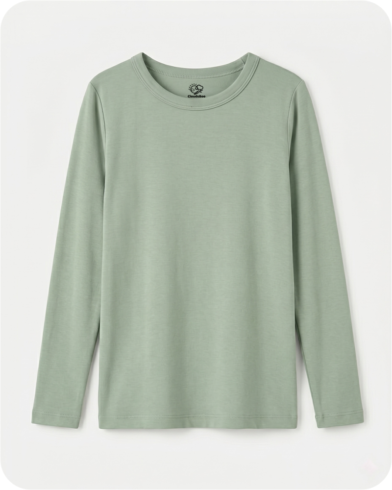 Men's Bamboo Pajama Top Solid Green