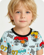 Monster Truck Bamboo Two-Piece Shorty Pajama Set