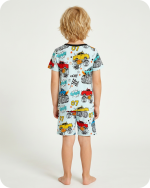 Monster Truck Bamboo Two-Piece Shorty Pajama Set