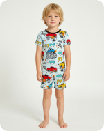 Monster Truck Bamboo Two-Piece Shorty Pajama Set
