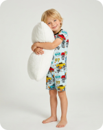 Monster Truck Bamboo Two-Piece Shorty Pajama Set