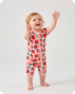 Strawberry Bamboo Baby Girl Short Pajama Set