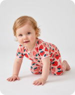 Strawberry Bamboo Baby Girl Short Pajama Set