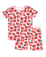 Strawberry Bamboo Kids Short Pajama Set