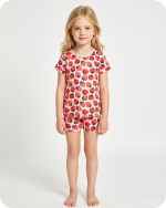Strawberry Bamboo Kids Short Pajama Set