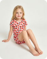 Strawberry Bamboo Kids Short Pajama Set