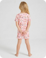 Toddler Bamboo Pajama Set in Tee Time Blossom Pink