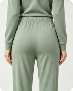 Women's Bamboo Pajama Pants Solid Green