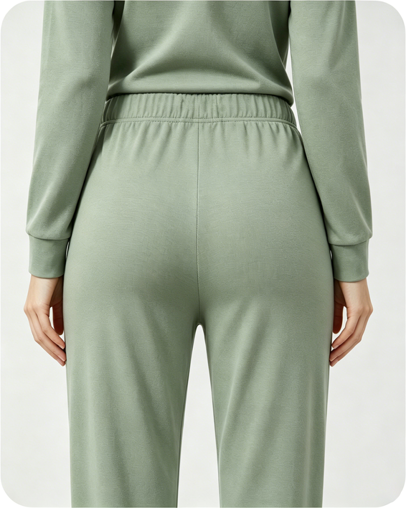 Women's Bamboo Pajama Pants Solid Green