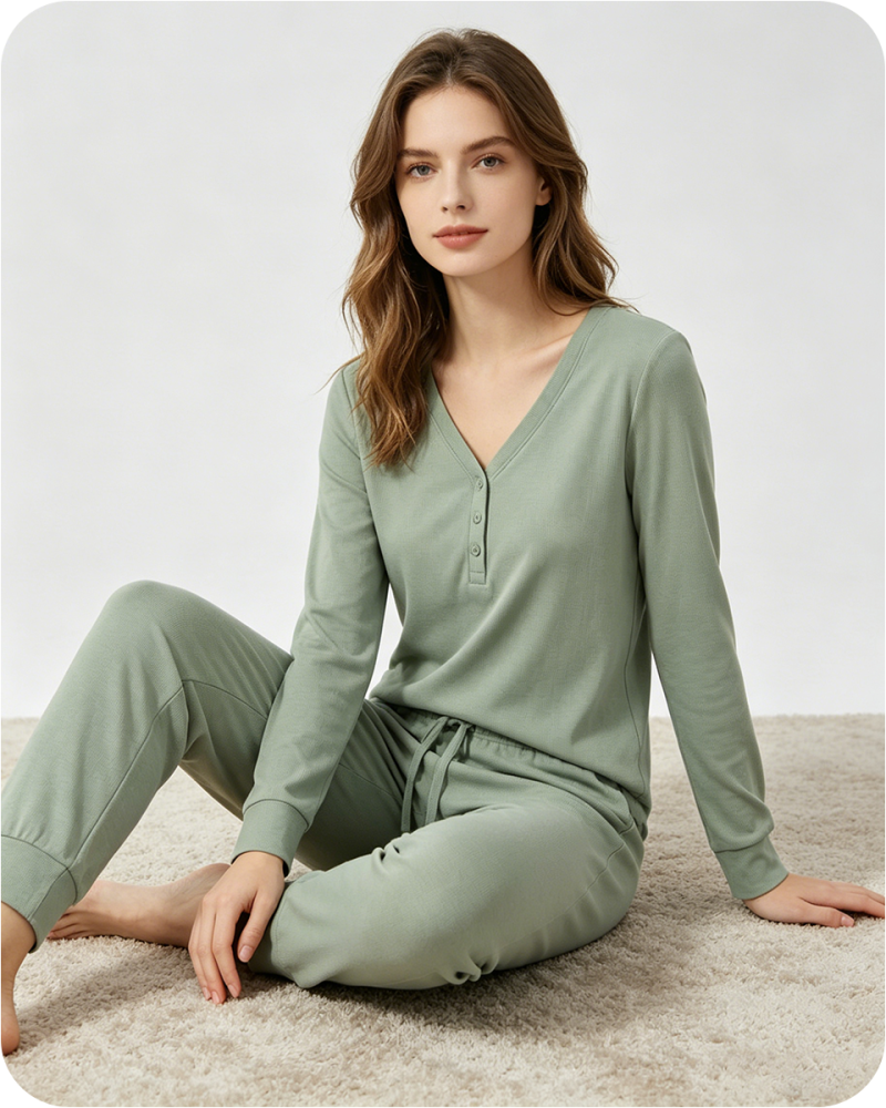 Women's Bamboo Pajama Pants Solid Green