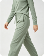 Women's Bamboo Pajama Pants Solid Green