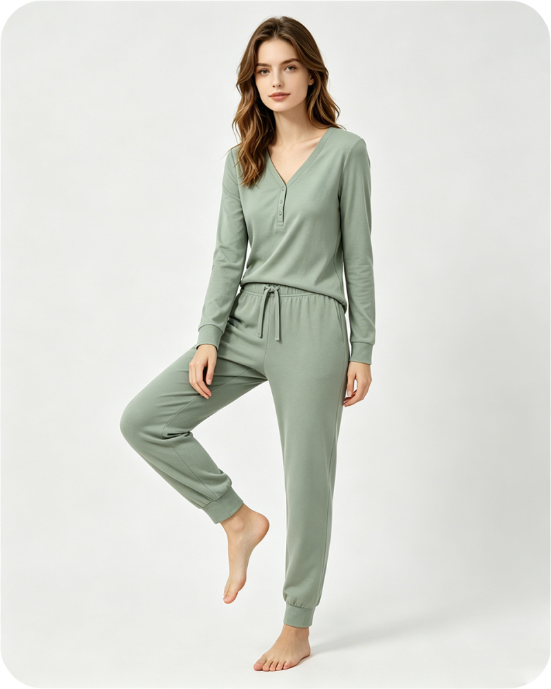 Women's Bamboo Pajama Pants Solid Green