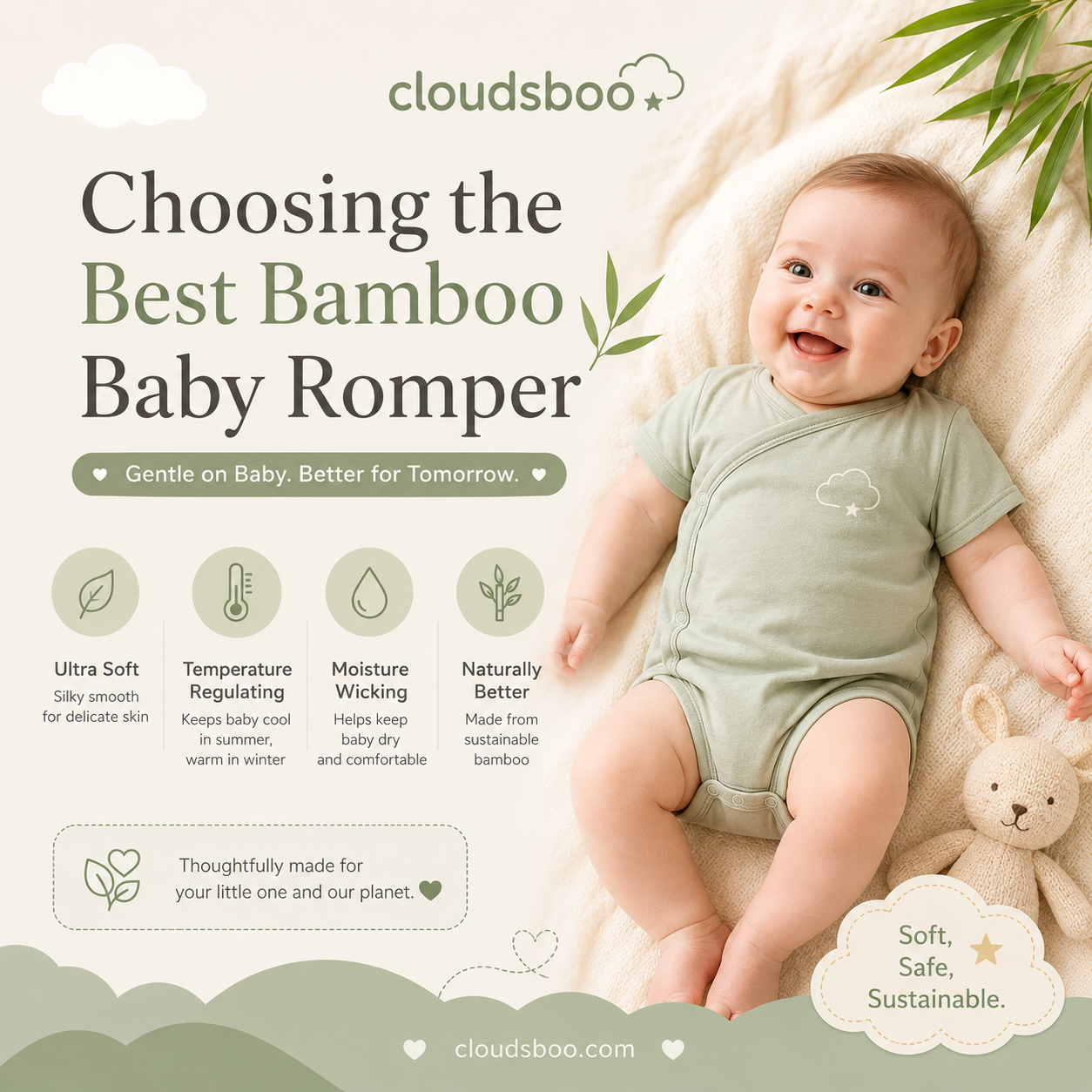 bamboo baby romper