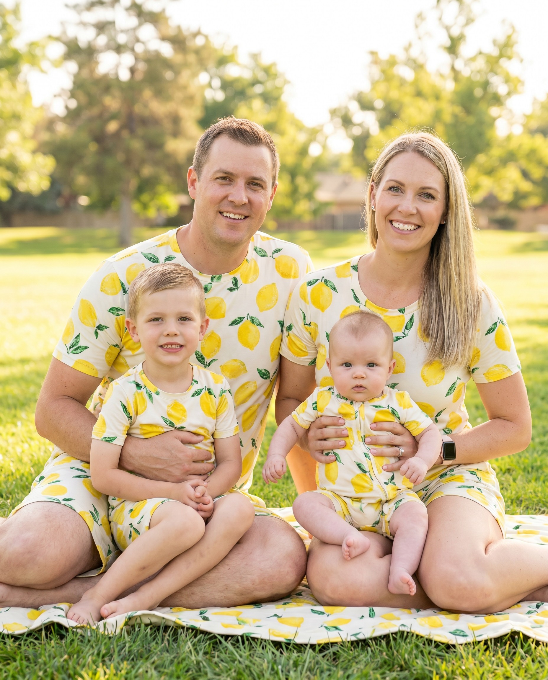 lemons bamboo family clothing