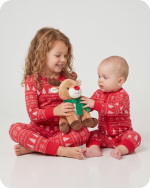 Bamboo Baby Christmas Pajamas Zippie Red Tree