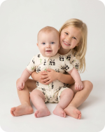 Bamboo Baby Pajamas Short Sleeve Romper Panda