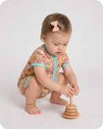 Bamboo Baby Shorty Romper Vintage Floral