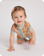 Bamboo Baby Shorty Romper Vintage Floral