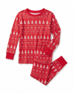 Bamboo Kids Christmas Pajamas Red Tree