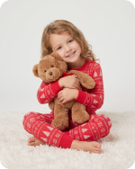 Bamboo Kids Christmas Pajamas Red Tree