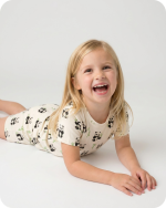 Bamboo Kids Pajamas Shortie Set Panda